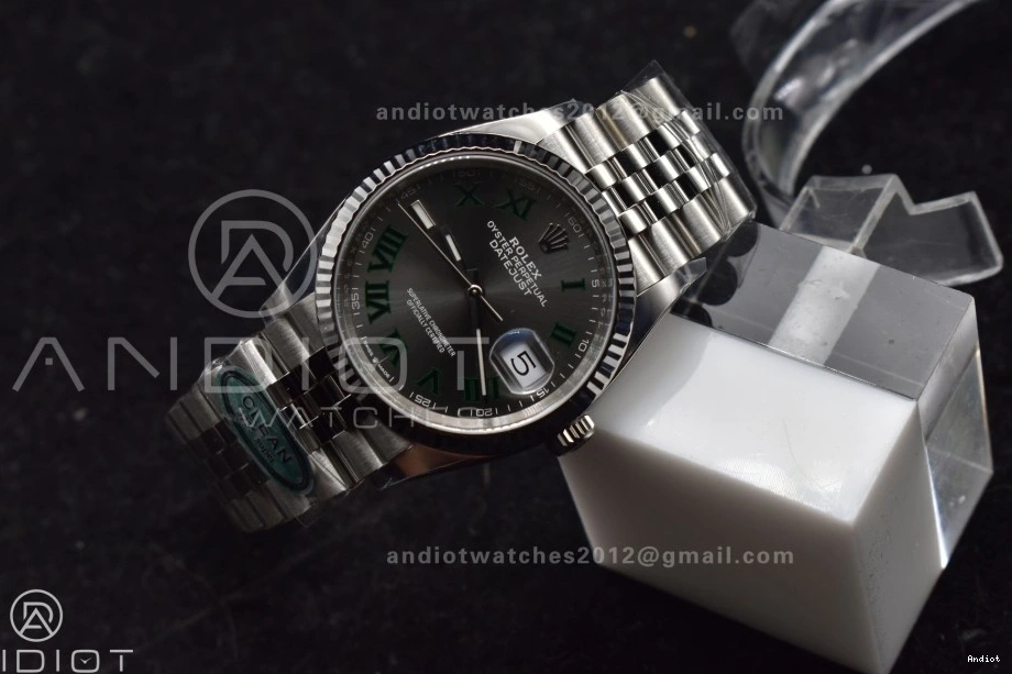 Edition Dial Roman 1:1 36 Jubilee Markers VR3235 on Bracelet Best Green 126234 Clean 904L Steel DateJust Gray 0520